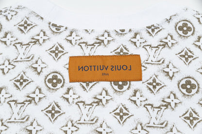 T-shirt imprimé monogramme rétro