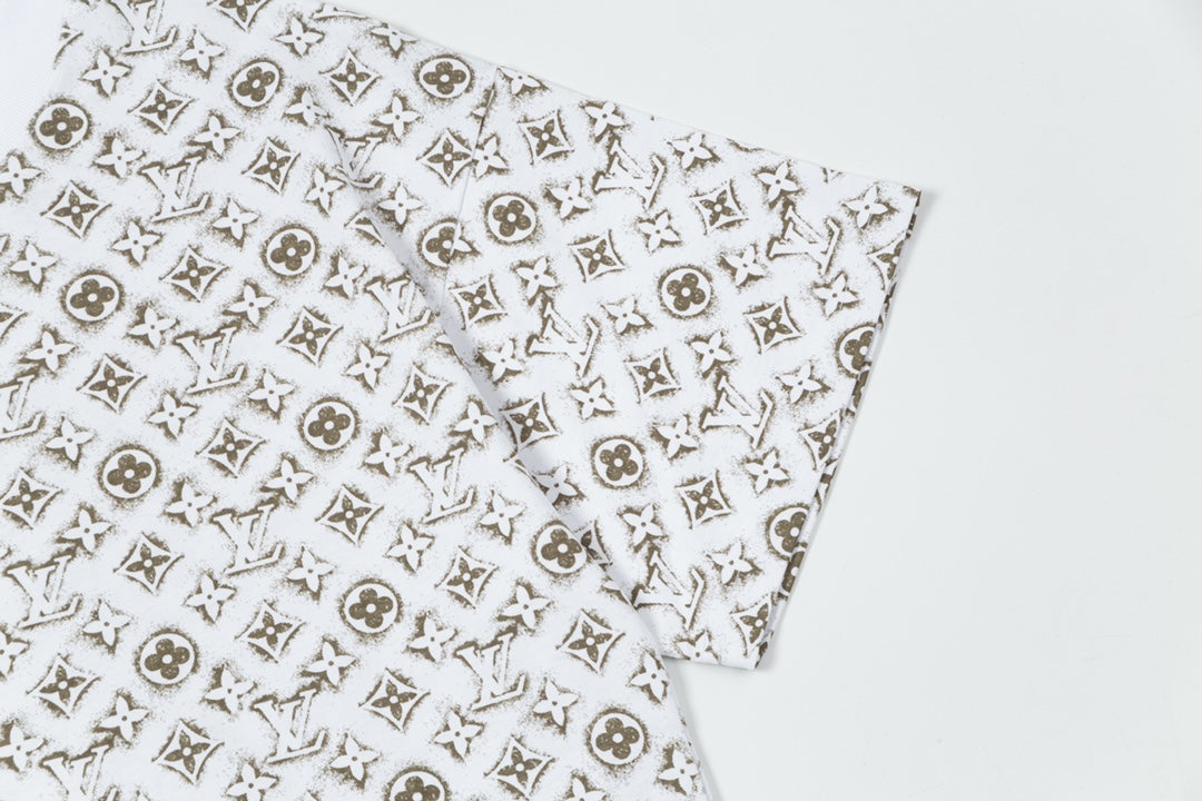T-shirt imprimé monogramme rétro