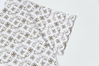 T-shirt imprimé monogramme rétro