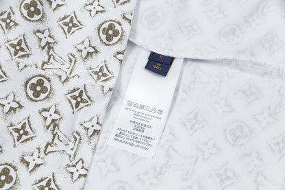 T-shirt imprimé monogramme rétro