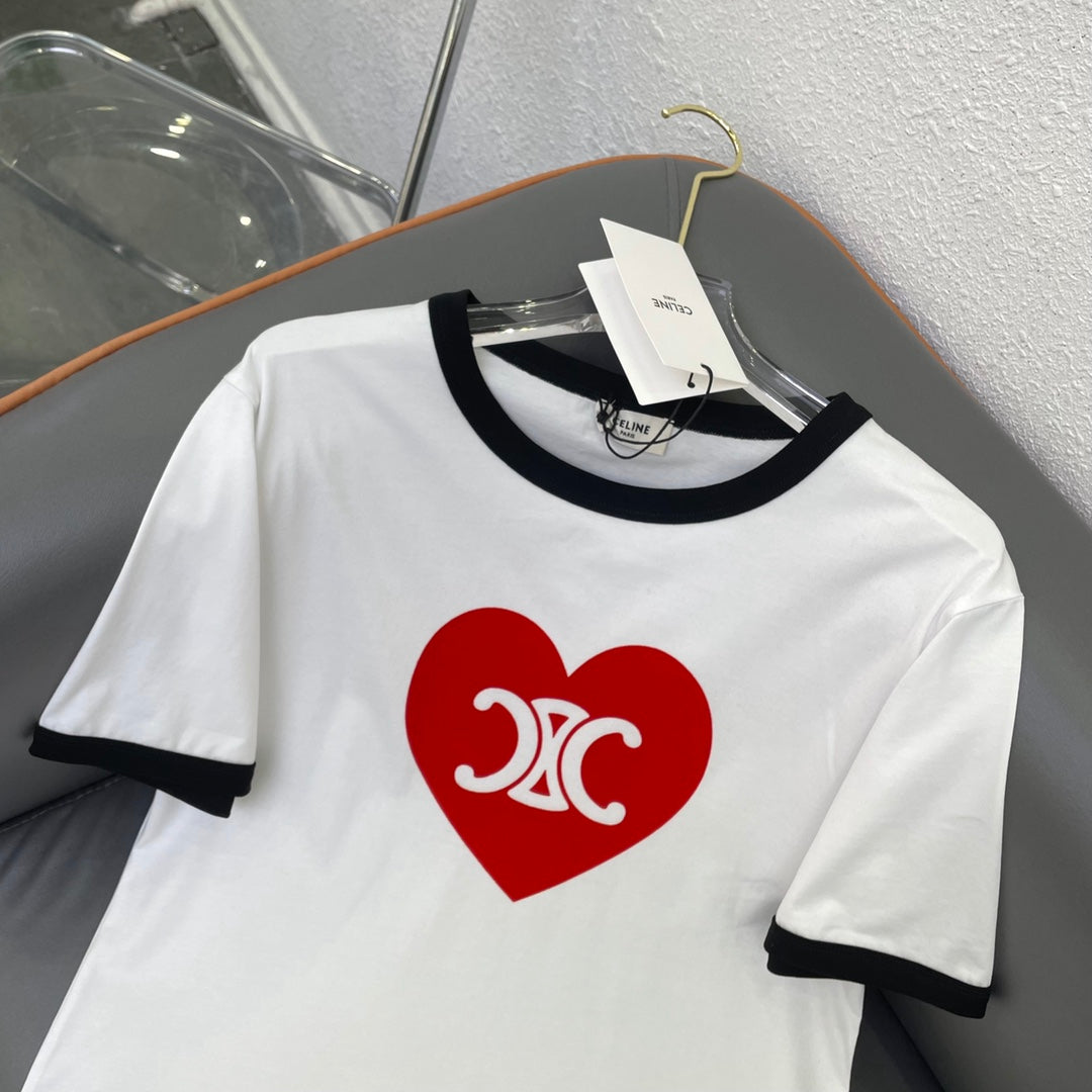 T-shirt en Coton Triomphe Cœur