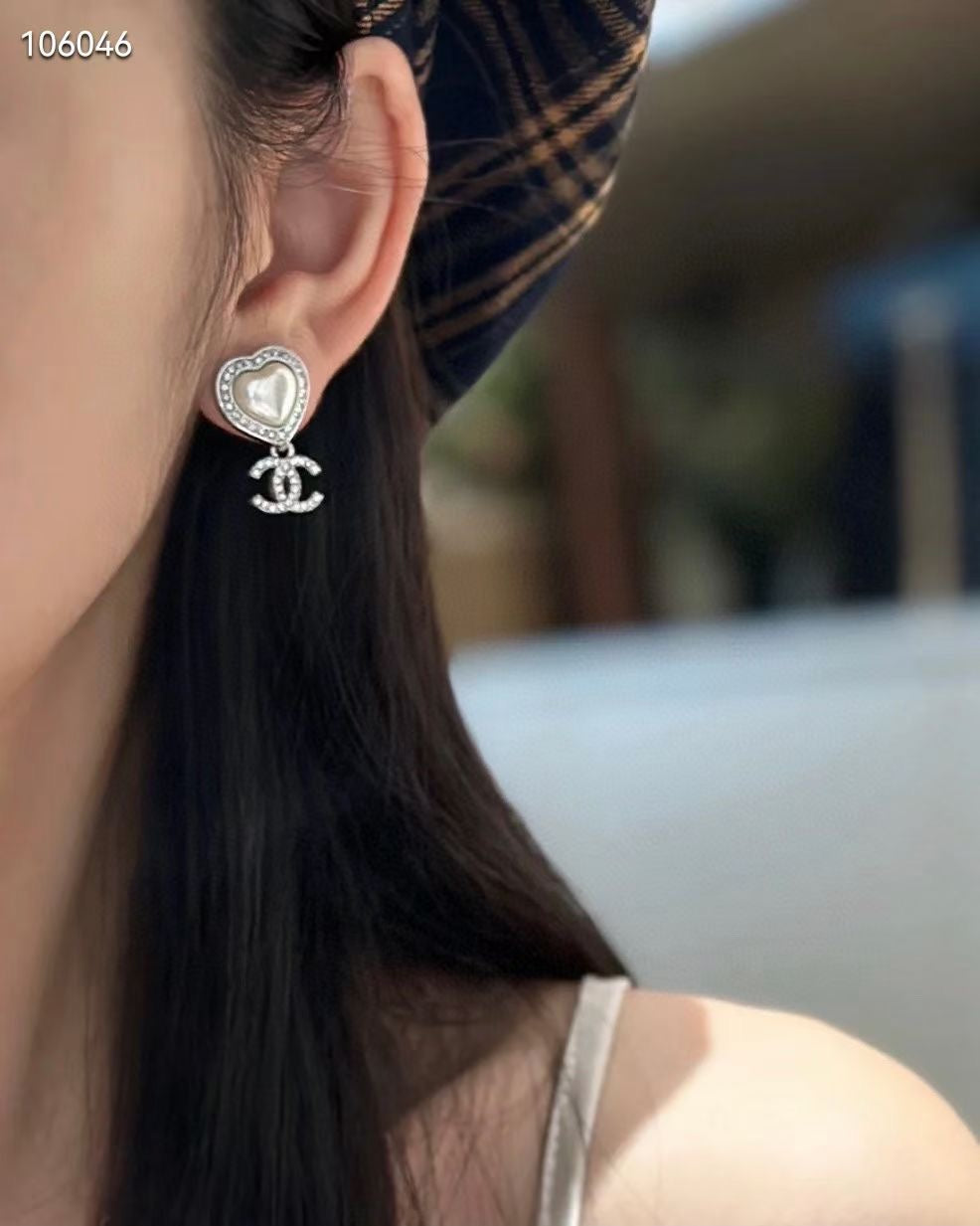 Boucles d'oreilles cœur élégantes en perles