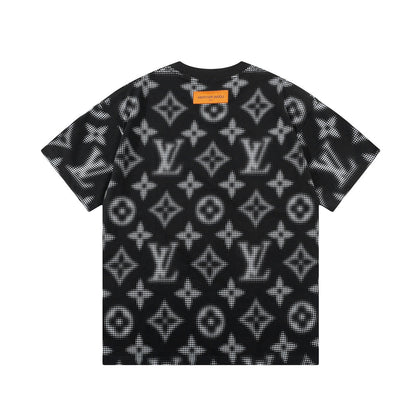 T-shirt avec imprimé monogramme rétro