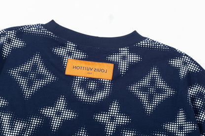 T-shirt avec imprimé monogramme rétro