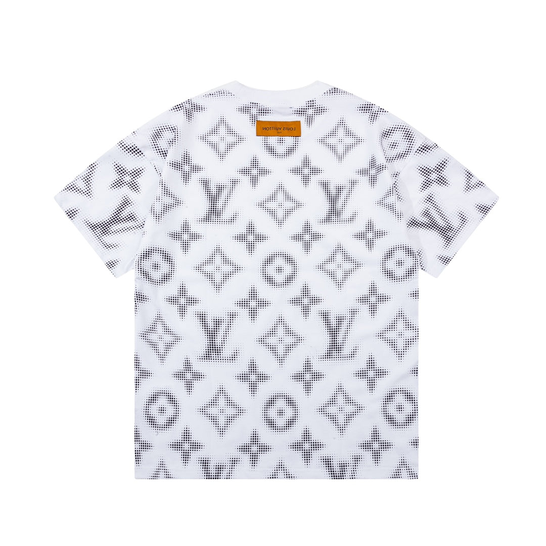 T-shirt avec imprimé monogramme rétro
