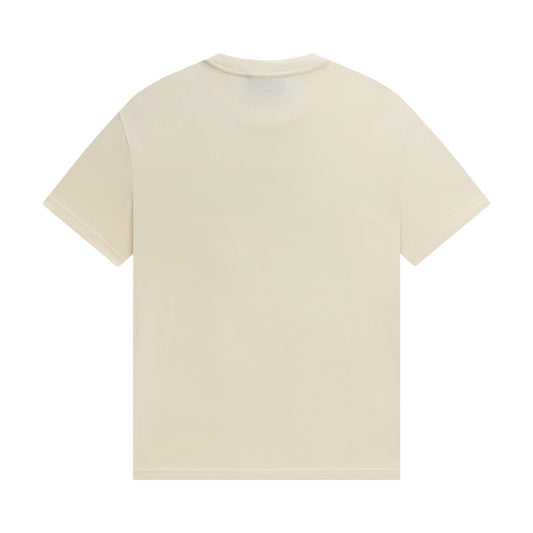 Camiseta beige con estampado de manzana