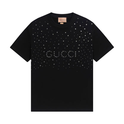 T-shirt de luxe en cristal à sequins
