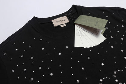 T-shirt de luxe en cristal à sequins