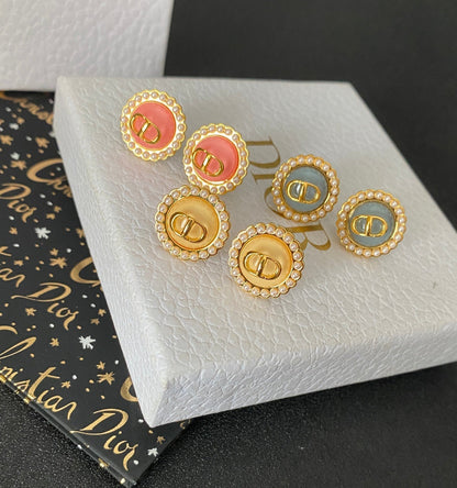 Boucles d'oreilles rondes de luxe
