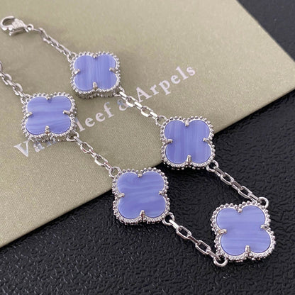 Pulsera de trébol de cuatro hojas turquesa