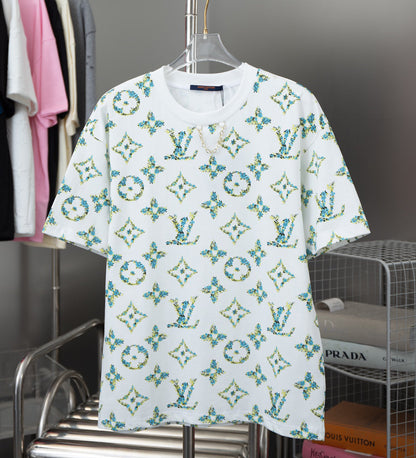 T-shirt à imprimé floral vert