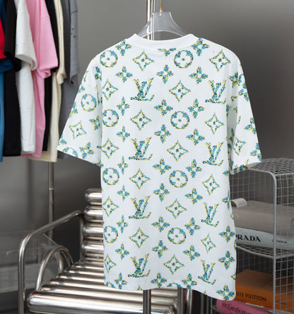 T-shirt à imprimé floral vert