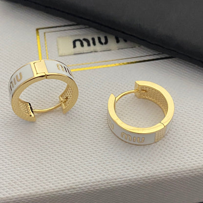 Pendientes de aro multicolores estilo retro bonitos