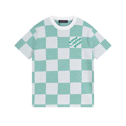 T-shirt à damier vert