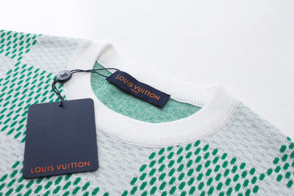T-shirt à damier vert