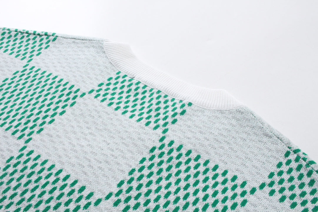 T-shirt à damier vert