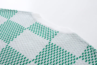 T-shirt à damier vert
