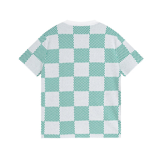 T-shirt à damier vert