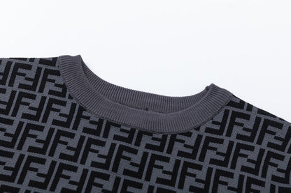 T-shirt monogramme tricoté
