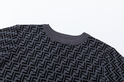 T-shirt monogramme tricoté