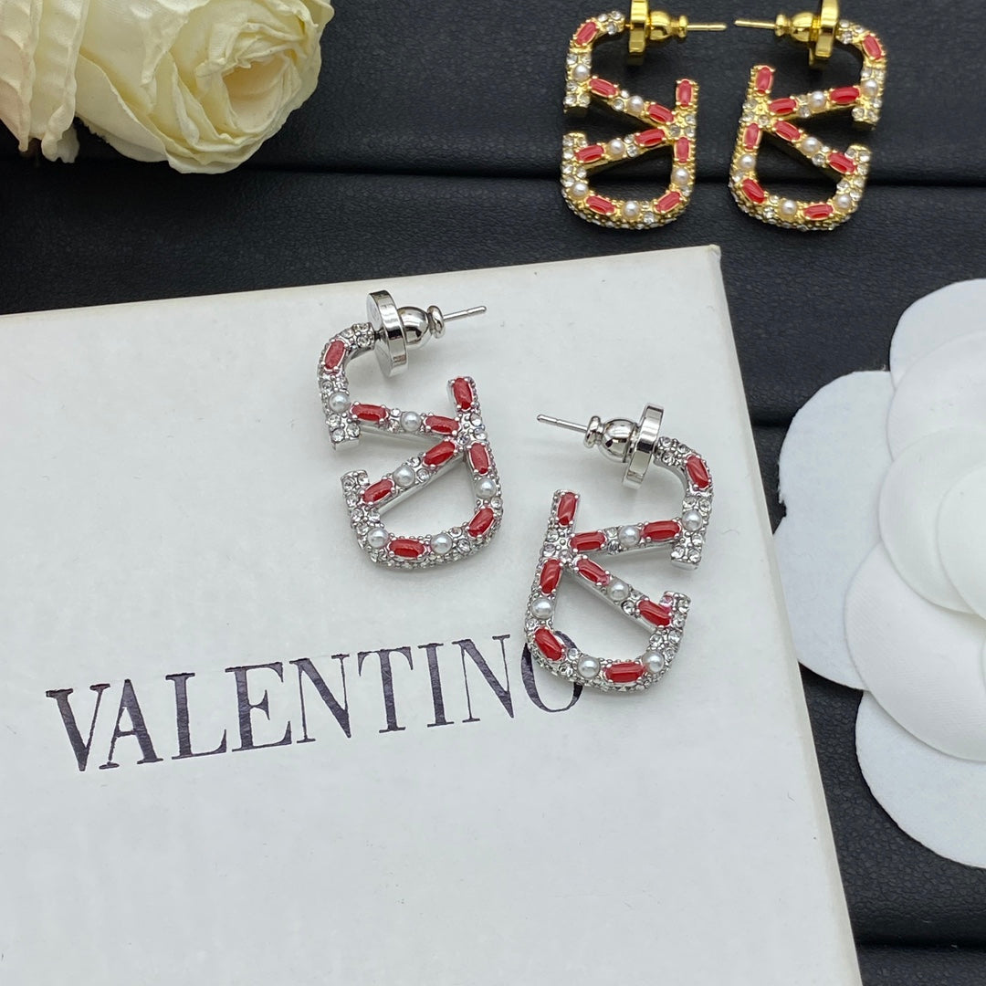 Juego de joyas con logotipo de diamante de plata vintage