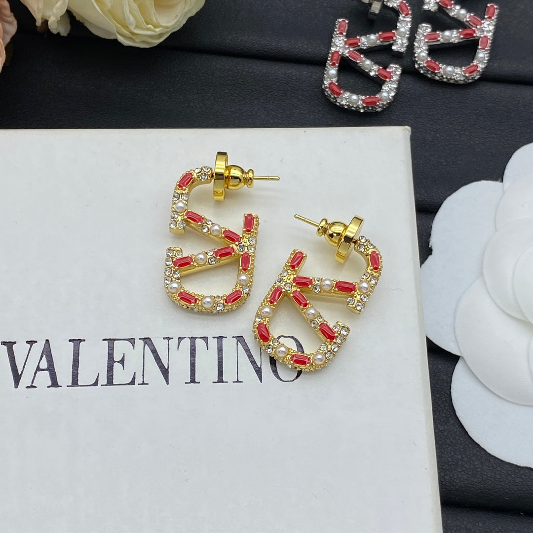 Juego de joyas de logotipo de diamante de oro vintage