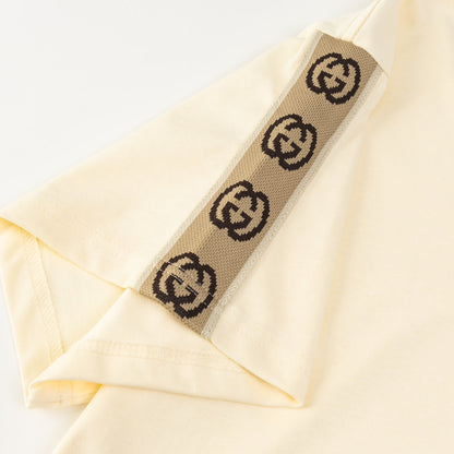 T-shirt simple en coton brodé