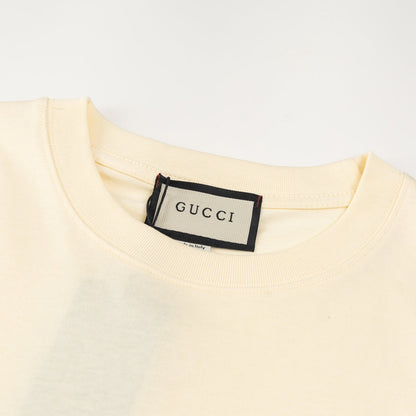 T-shirt simple en coton brodé