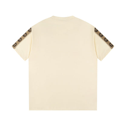 T-shirt simple en coton brodé