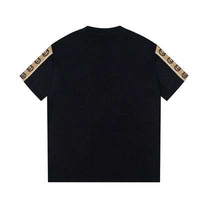 T-shirt simple en coton brodé