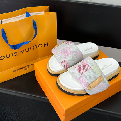 Sandales à damier pour couple