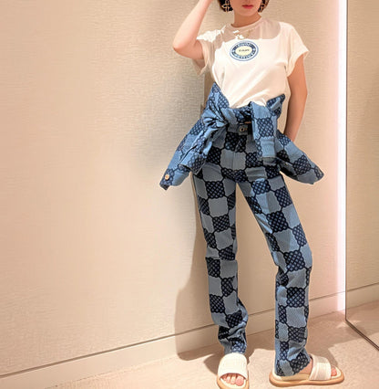 T-shirt en coton premium chic chaîne cercle
