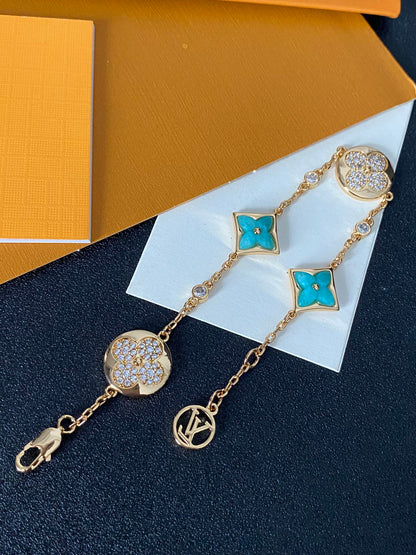 Pulsera lujosa de gemas con pedrería