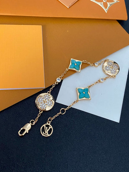 Pulsera lujosa de gemas con pedrería