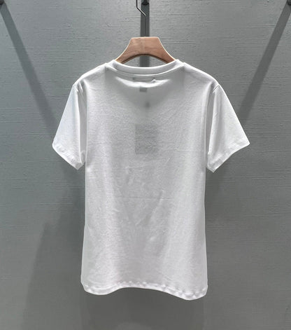 T-shirt en coton premium chic chaîne cercle