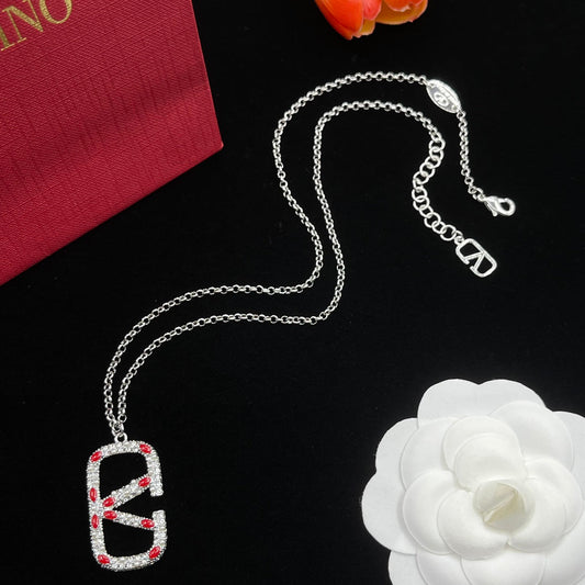 Juego de joyas con logotipo de diamante de plata vintage