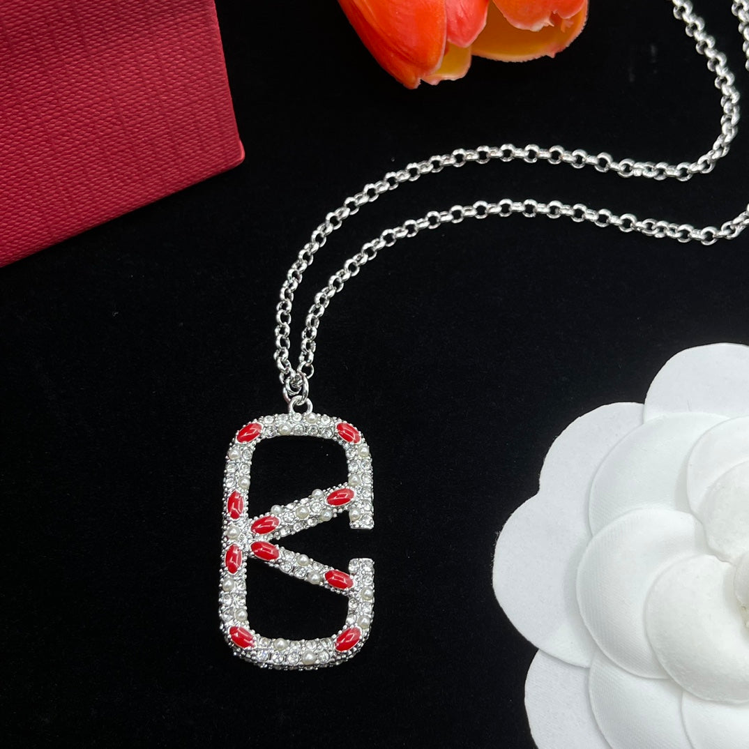 Juego de joyas con logotipo de diamante de plata vintage