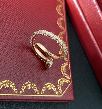 Anillo de ajuste libre de rosca de diamante de lujo