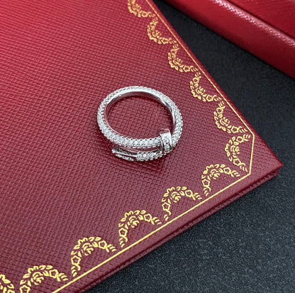 Anillo de ajuste libre de rosca de diamante de lujo