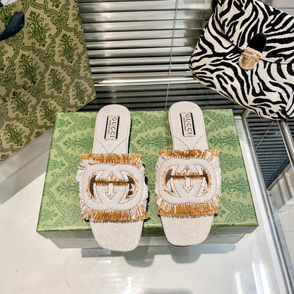 Pantuflas Planas Tassel Hollow G