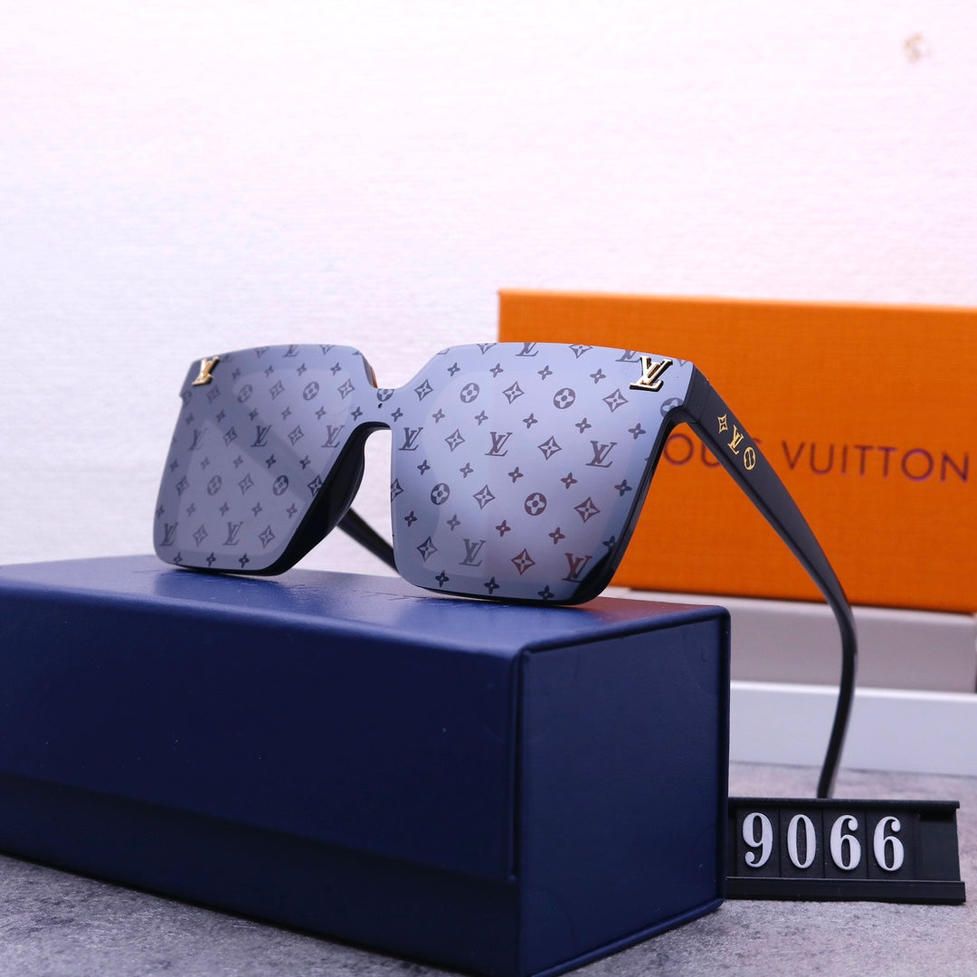 Gafas de sol de una pieza con monograma unisex modernas