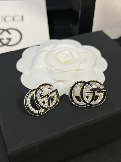 Pendientes artesanales de esmalte de diamante