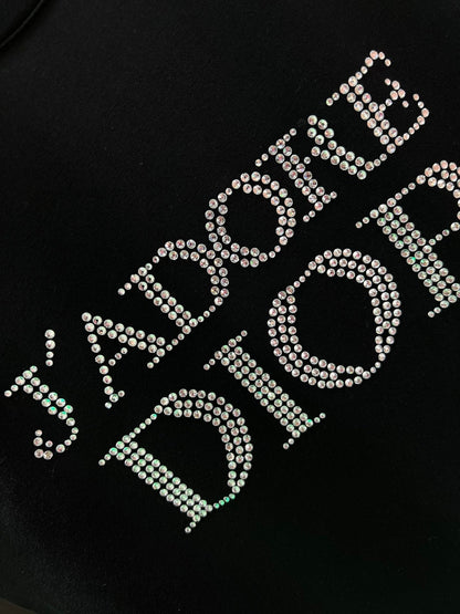 T-shirt vintage sans manches à strass style seconde main