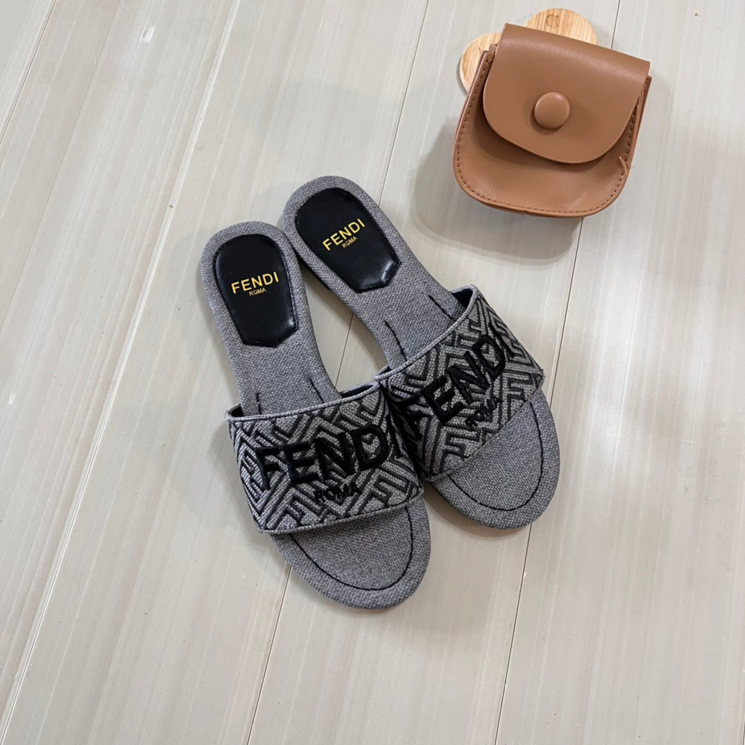 Pantuflas Planas Estampadas de Lona
