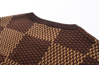 T-shirt classique en maille damier