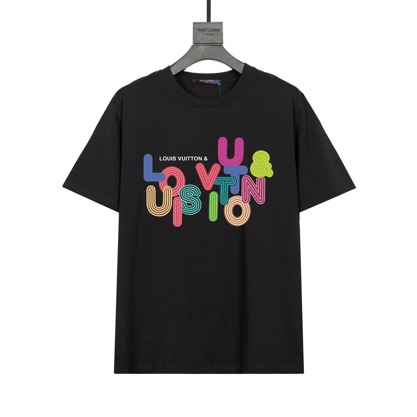 T-shirt coloré imprimé lettres
