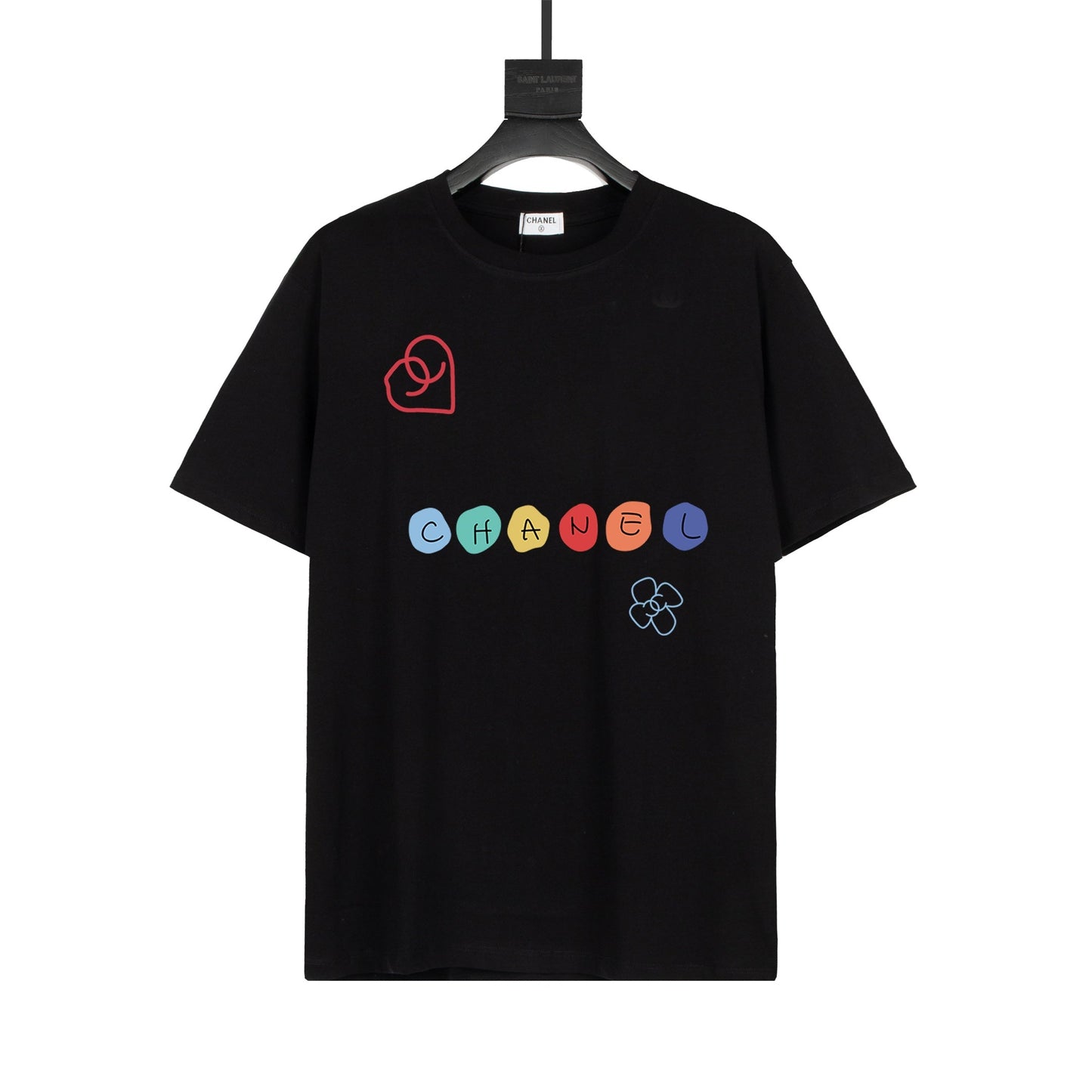 T-shirt mignon à imprimé arc-en-ciel