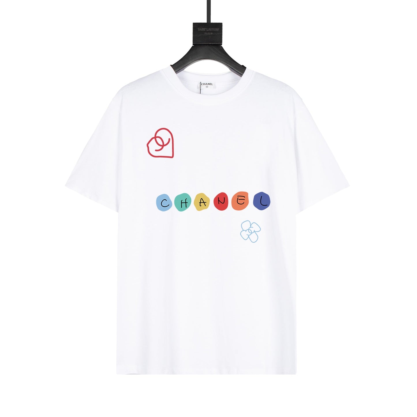 T-shirt mignon à imprimé arc-en-ciel