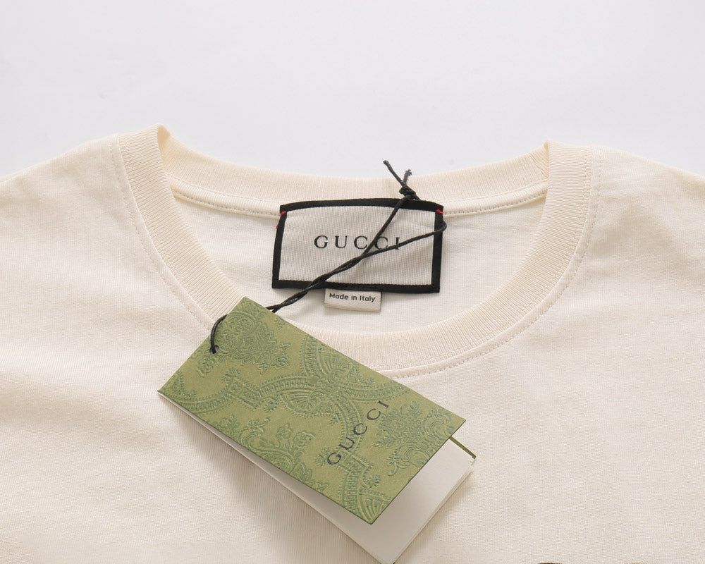 T-shirt simple en coton imprimé