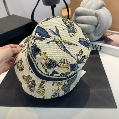 Chapeau Bob Brodé Papillon